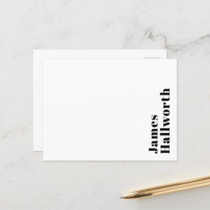 Stilvolle Retro Moderne Schrift   bearbeitbares Sc Postkarte