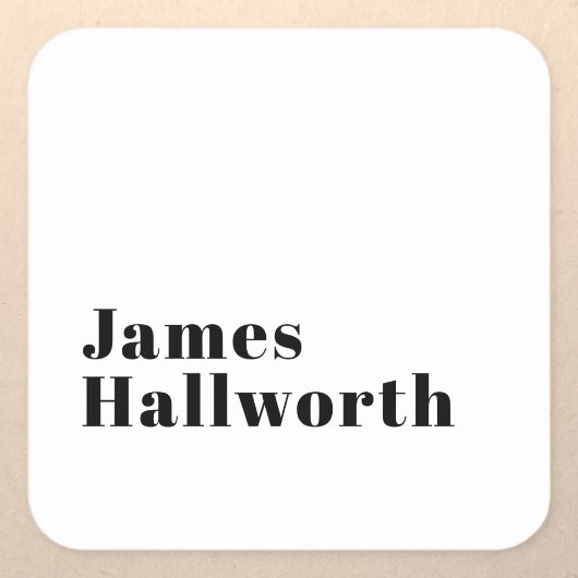 Stilvolle Retro Moderne Schrift | bearbeitbares Sc Quadratischer Aufkleber