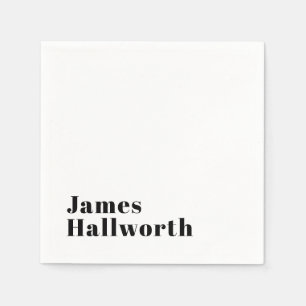 Stilvolle Retro Moderne Schrift bearbeitbares Sc Serviette