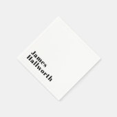 Stilvolle Retro Moderne Schrift | bearbeitbares Sc Serviette (Ecke)