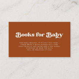 Stilvolle Retro Orange Baby Duschbuchkarte Begleitkarte