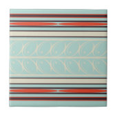 Stilvolle Retro Pattern Keramik Tile Fliese (Vorderseite)