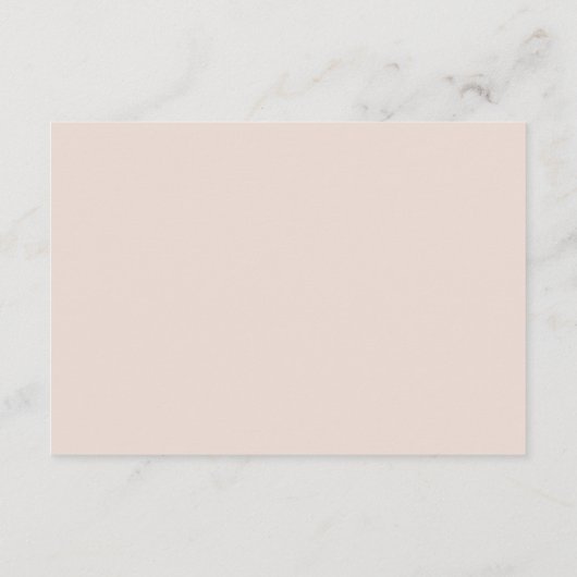 Stilvolle Retro pfirsichfarbene Hochzeitskarte Begleitkarte (Rückseite)