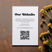 Stilvolle Retro QR Code Hochzeitswebsite Begleitkarte