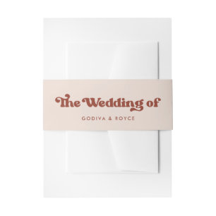 Stilvolle Retro-Rosa-Hochzeit Einladungsbanderole