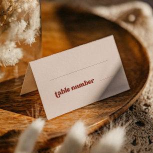 Stilvolle Retro-Rosa-Hochzeit Platzkarte