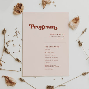 Stilvolle Retro-Rosa-Hochzeit Programm