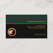 Stilvolle Retro-Schicht-Rot-Linie-Humanressourcen Visitenkarte (Rückseite)