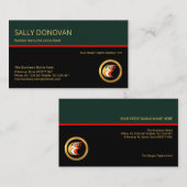 Stilvolle Retro-Schicht-Rot-Linie-Humanressourcen Visitenkarte (Vorne/Hinten)