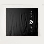 Stilvolle Retro-Schwarz-Weiß-Hochzeit Wandteppich (Vorderseite (Horizontal))