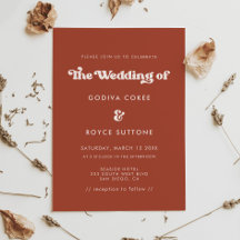 Stilvolle Retro Terracotta Hochzeit