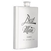 Stilvolle Retro Typografy Trauzeuge Trauzeuge Flachmann (Rechts)