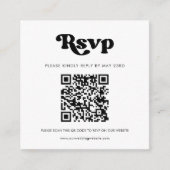 Stilvolle Retro-UAWG mit schwarz-weißem QR-Code Begleitkarte (Vorderseite)