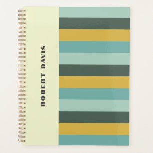 Stilvolle Retro Vintag Vibe Horizontale Streifen Planer