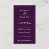 Stilvolle Retro Visitenkarten Visitenkarte (Rückseite)