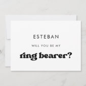 Stilvolle Retroring-Trägerkarte Einladung (Vorderseite)