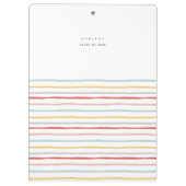 Stilvolle Retusche in schulische farbenfrohe Strei Klemmbrett (Rückseite)