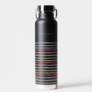 Stilvolle Retusche in schulische farbenfrohe Strei Trinkflasche