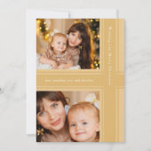 Stilvolle Ribbons Weihnachten Golden Yellow Two Fo (Vorderseite)