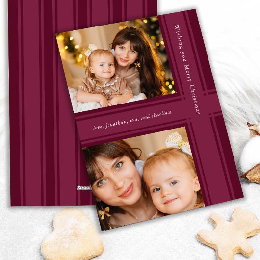 Stilvolle Ribbons Weihnachten Lila Magenta Foto