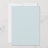 Stilvolle Robins Egg Blue Baby Dusche Einladung (Rückseite)
