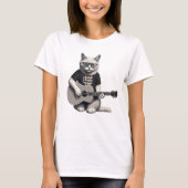 Stilvolle Rocking Cat T-Shirt (Vorderseite)