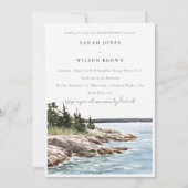 Stilvolle Rocky Pine Berglandschaft Wochenendparty Einladung (Vorderseite)