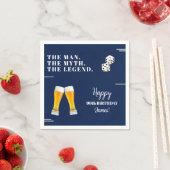 Stilvolle rollende Würfel Pints 99. Geburtstag Serviette (Beispiel)