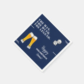 Stilvolle rollende Würfel Pints 99. Geburtstag Serviette (Ecke)