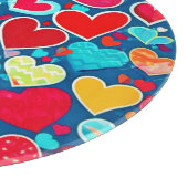 Stilvolle Romance: Chic Hearts Elegance Schneidebrett (Ecke)