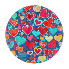 Stilvolle Romance: Chic Hearts Elegance Schneidebrett