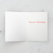 Stilvolle romantische Weihnachtskarte Feiertagskarte (Innenseite)