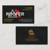 Stilvolle Roofer Signage Granite Textur Dachdeckun Visitenkarte (Vorne/Hinten)