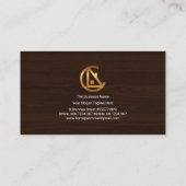 Stilvolle Roofer Signage Holztextur Dachdeckung Visitenkarte (Rückseite)