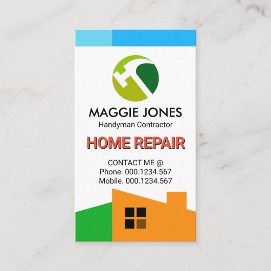 Stilvolle Rooftop Blue Sky Frame Visitenkarte (Vorderseite)