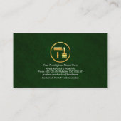 Stilvolle Rooftop Gebäude Gold Pinsel Visitenkarte (Rückseite)