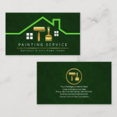 Stilvolle Rooftop Gebäude Gold Pinsel Visitenkarte (Vorne/Hinten)