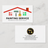 Stilvolle Rooftop Gebäude Rahmen Pinsel Visitenkarte (Vorne/Hinten)