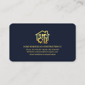 Stilvolle Rooftop Gold Handyman Tools Frame Visitenkarte (Rückseite)