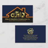 Stilvolle Rooftop Gold Handyman Tools Visitenkarte (Vorne/Hinten)