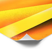 Stilvolle Rooster gegen lebendigen Sonnenuntergang Poster (Ecke)