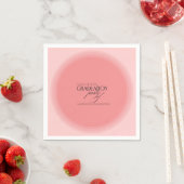 Stilvolle rosa anpassbare Abschlussfeier Serviette (Beispiel)