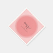 Stilvolle rosa anpassbare Abschlussfeier Serviette (Ecke)