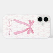 Stilvolle rosa Ästhetische Schleifen personalisier Case-Mate iPhone Hülle (Rückseite (Horizontal))