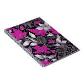 Stilvolle Rosa Blätter mit Flora und Silber Notizblock (Rechte Seite)