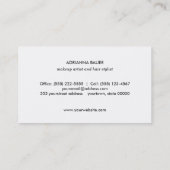 Stilvolle Rosa Blätter Muster Schönheitssalon Well Visitenkarte (Rückseite)