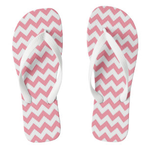 Stilvolle rosa Chevron-Muster Flip Flops Badesandalen