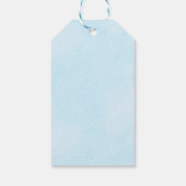 Stilvolle Rosa Flamingo und tropische Blätter zum  Geschenkanhänger (Rückseite)