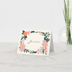 Stilvolle rosa Gartenblumen personalisiert