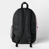 Stilvolle rosa Gold Signature Script Monogram Bedruckter Rucksack (Rückseite)